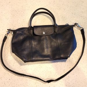 Longchamp Le Pliage Cuir Small Black crossbody